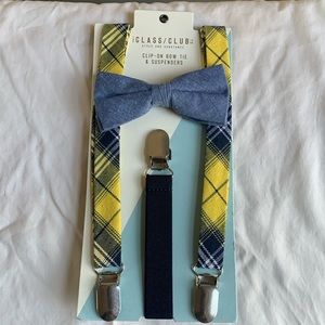 NWT Class Club Bow Tie and Suspender Set